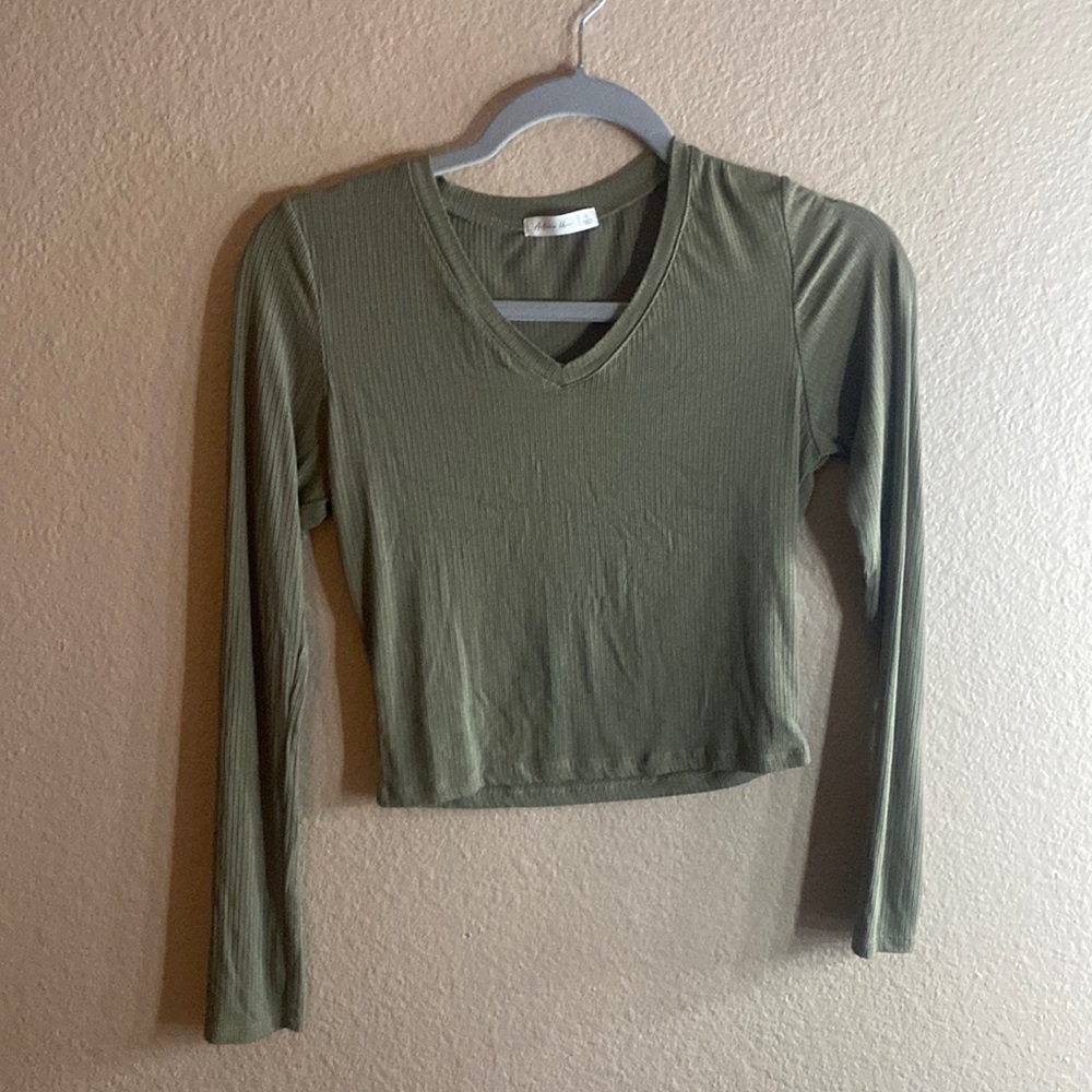 Dark green crop top, Size L